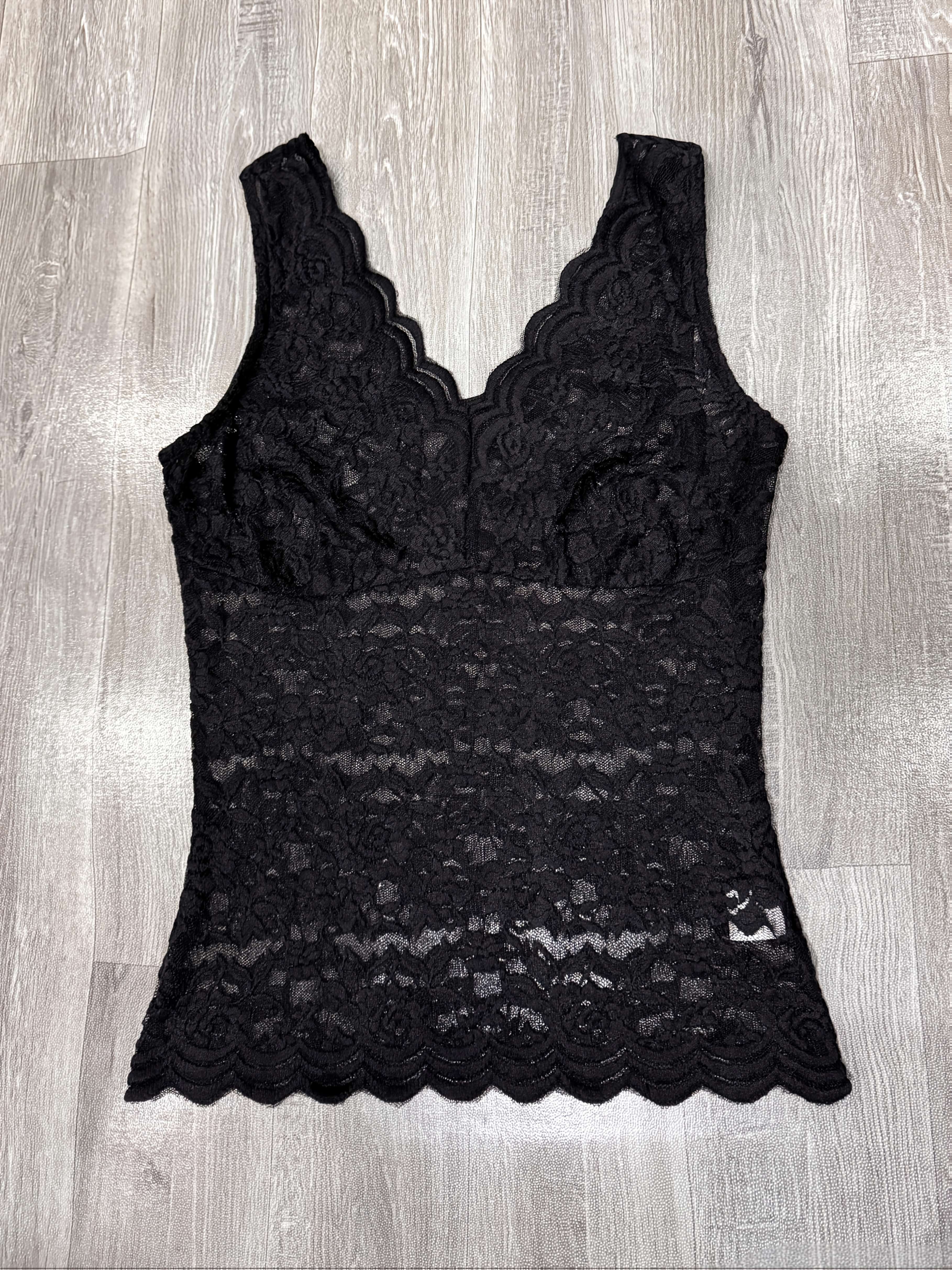 V-Neck Fashionable Lace Top for Women - Polyester, Sexy Style, Solid Color, Spring/Summer/Fall, Contrast Lace, Knit Fabric, Fabric Weight 140 g/m²