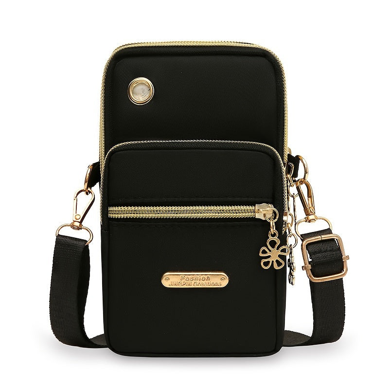 New Style Mobile Phone Bag for Women, Mini Crossbody Bag with Cell Phone Pocket, Hanging Neck Cloth Bag, Portable Wrist Coin Purse
