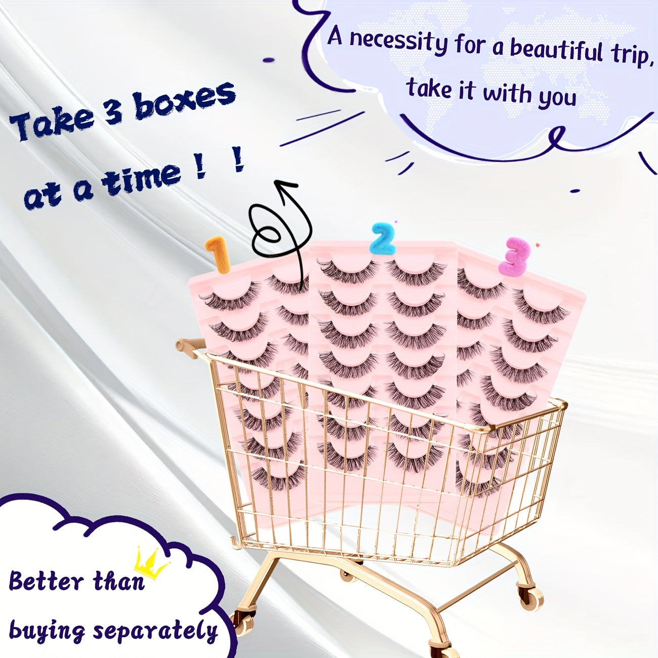3 Boxes, 21 Pairs Of False Eyelashes, Natural, Slender, Curly, 3D, Delicate, Novice, Transparent Stem, Very Real, Suitable for Daily Use, Dating, Party, Makeup Eye Eyelashes