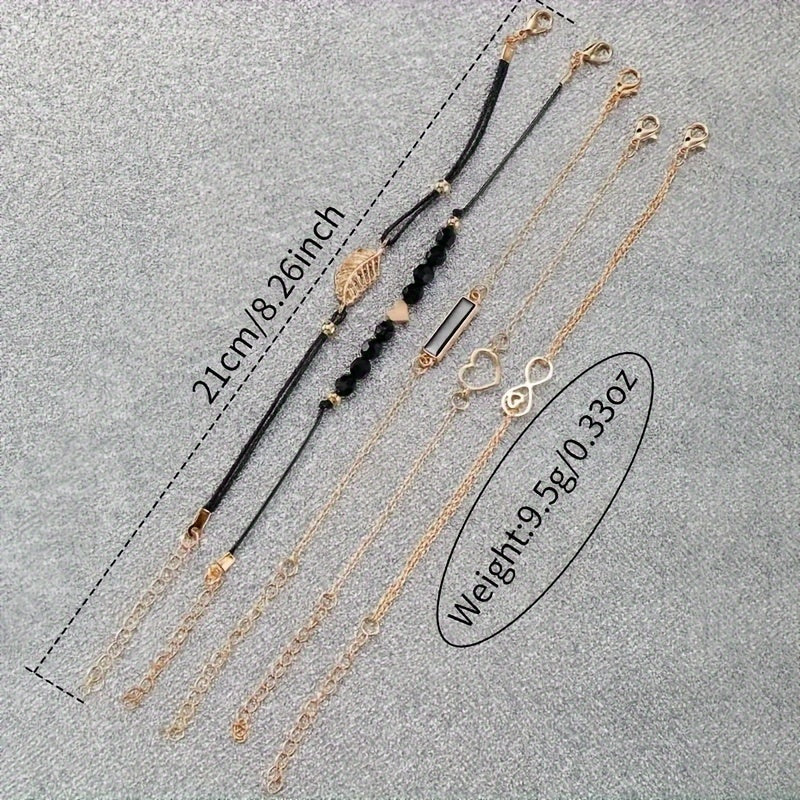 6pcs/set Wome nens wath Csal Rower Quatz Wath Aalcogu L eather tW wacn & Bralese Git for MomHer