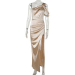 Asymmetrical-slit Formal Dress