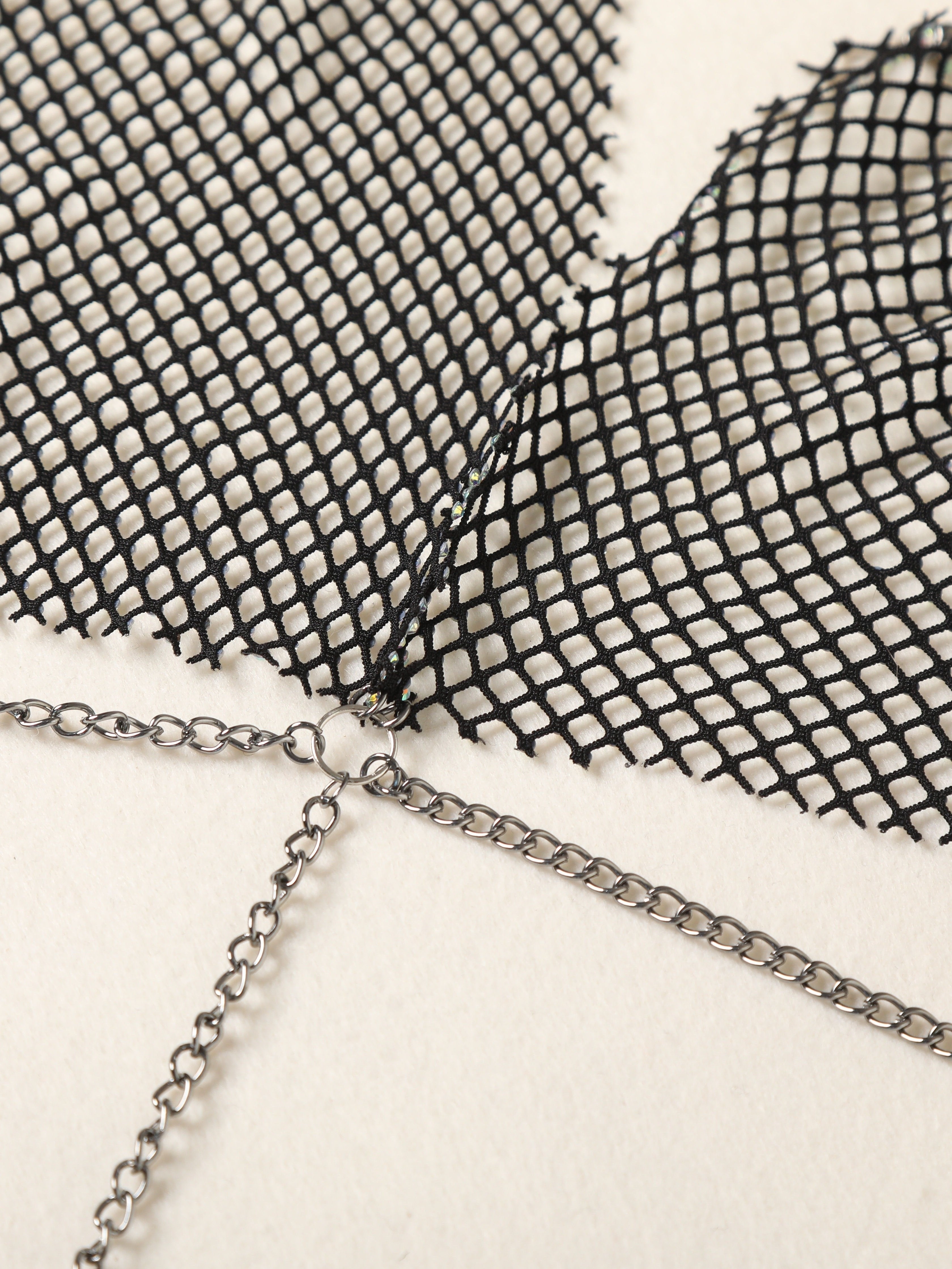 Adult Uniform Chain Hollow-out Mesh Sexy Strap Dress