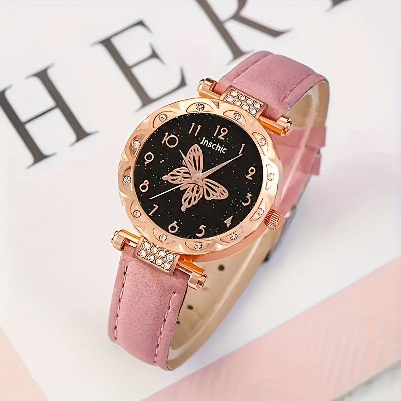 3pcs Exquisite Women's Quartz Watch and Accessories Suitable as Mother's Day Gift, Christmas Gift, New Year Gift, Birthday Gift