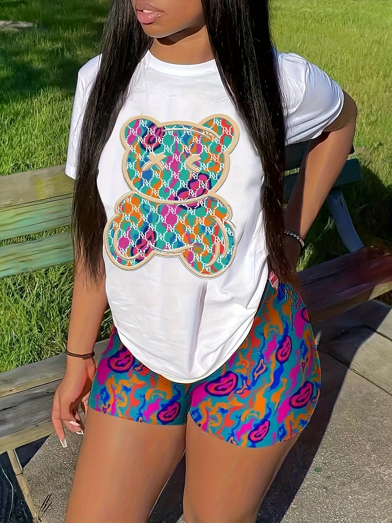 Oriented Fashion Print Shorts Set Trend