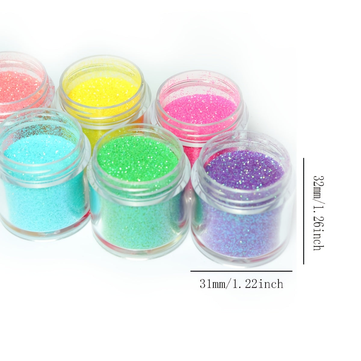 3pcs/Set Bottled Candy Colored Nail Glitter Summer Color 0.2Mm Fine Glitter Powder