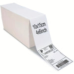 6000 Labels Fanfold 4" X 6" Direct Thermal Labels, with Perforated Line for Thermal Printers - Compatible with Zebra & Rollo Printer (4" X 6" - 6000 Labels)