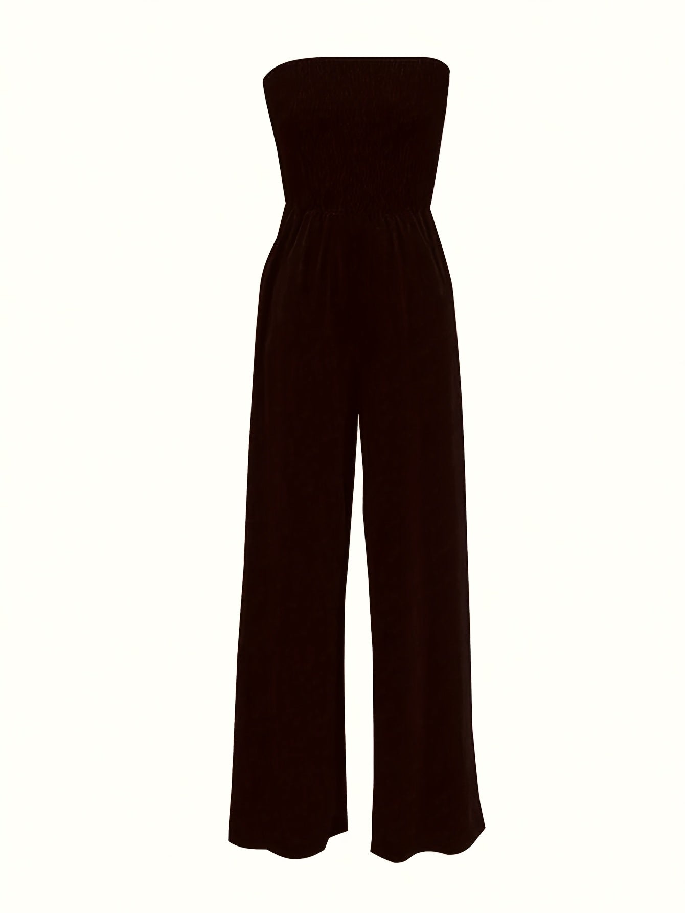 Women's Fashion Plain Color Tube Dress with Matching Pants