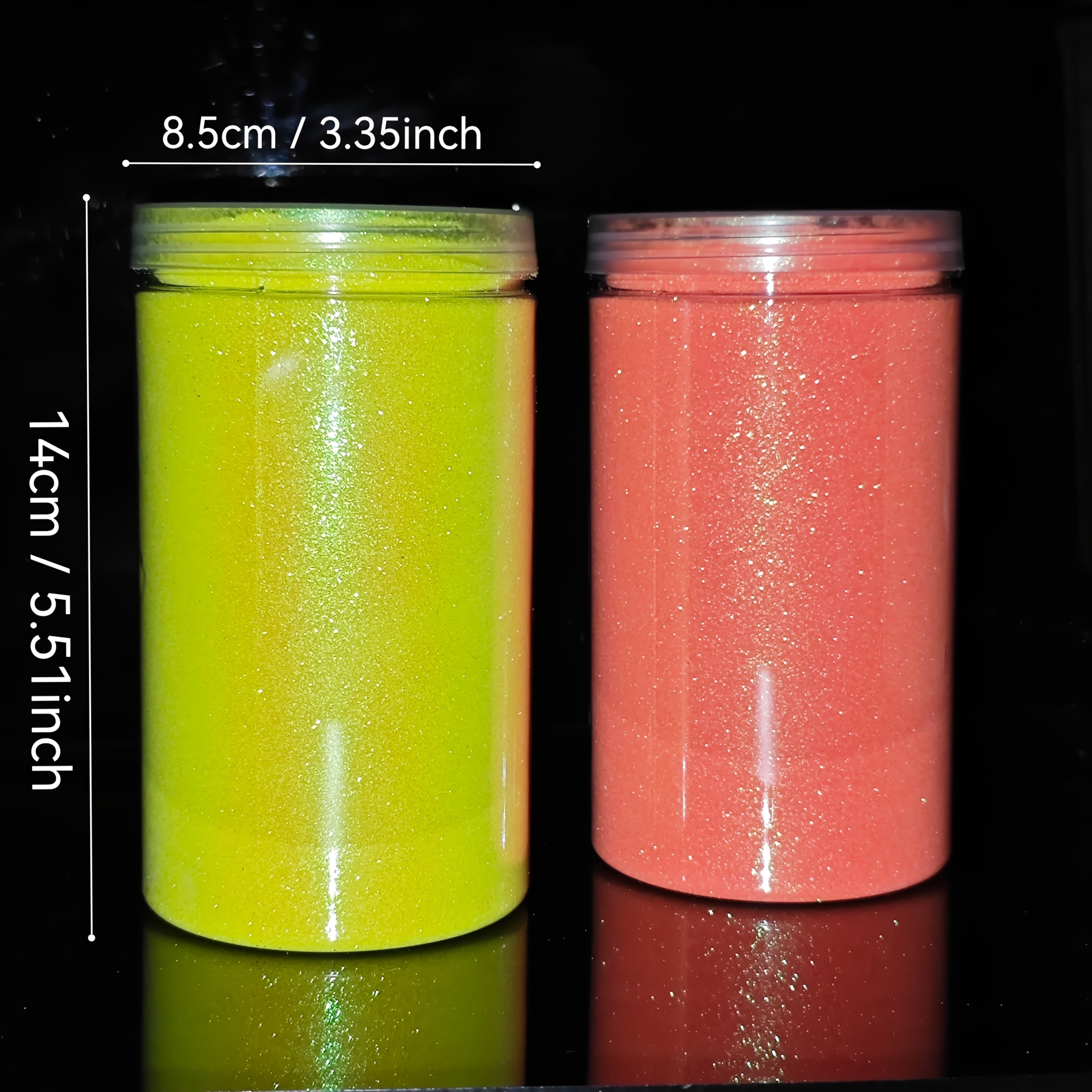 Yellow and Orange Glitter in Large Jars - High Shine, Sparkle for Nail Art, DIY Crafts, Handmade Gifts, Event Confetti, Holiday, Birthday, Wedding Decorations, Epoxy Resin Compatible, Glitter Decoration
