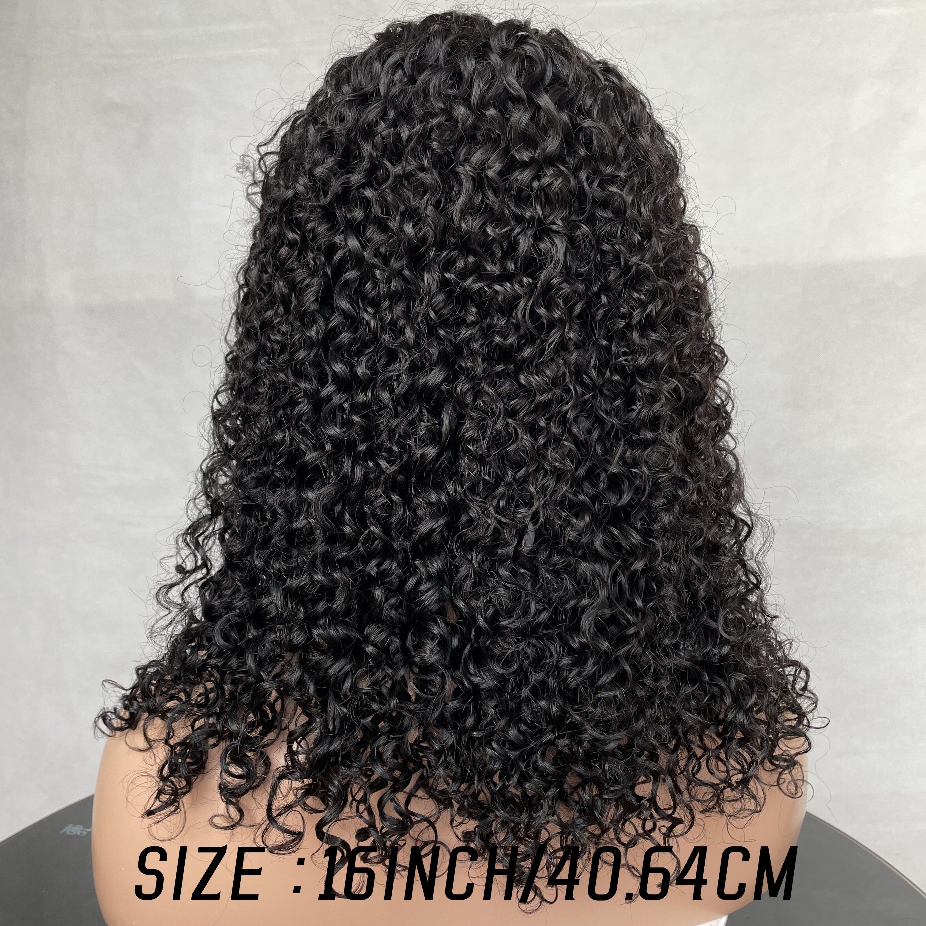 [150% Density Curly Bob Wig] Easy-to-Wear Curly Wave Bob Wig for Women | 100% Brazilian Human Hair | Pre-Plucked & Pre-Cut with Adjustable No-Glue 4x4 HD Lace Closure | Natural Black, 150% Density | Versatile & Beginner-Frien