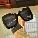 Fashion Square Oversized Glasses for Women, Polycarbonate Frame, Anti-Reflective Resin Lens, Decorative Eyewear