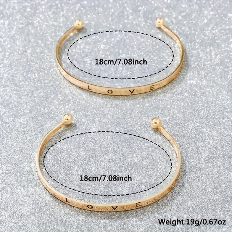 2pcs Set Ladies' Fashion Simple Alloy Quartz Watch With - Stylish Timepiece For Women - Perfect Accessory For Daily Wear