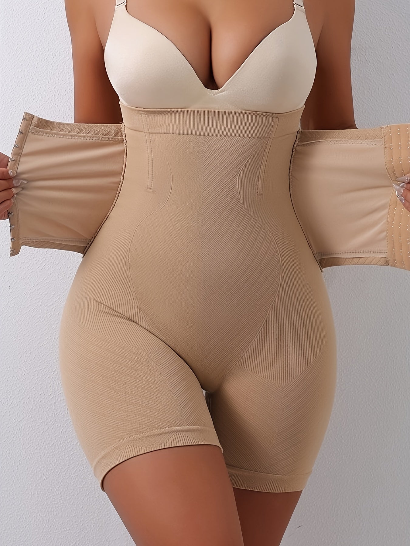 Elegant High-Waist Tummy Control Shapewear Shorts for Women - Seamless, Anti-Roll & Butt Lifting with Front Closure, Elegant Special Project Style