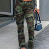Women'S Loose Workwear Straight Leg Jeans, Suitable For All Seasons, Hit In The Middle Waist