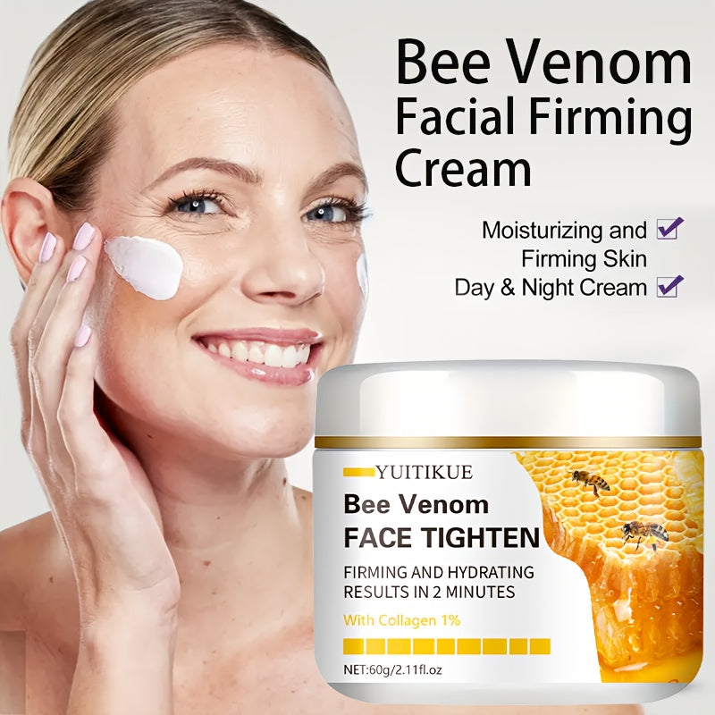 60g Hypoallergenic Face Lotion, Moisturizing, Containing Vitamin E, Hyaluronic Acid and Collagen, for Drying Skin, Suitable for All Skin Types