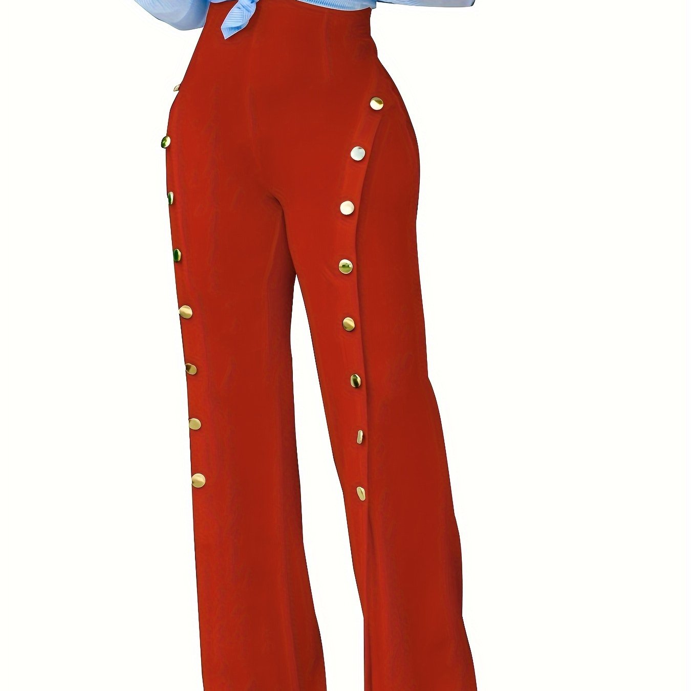Women High Waisted Stretchy Bootcut Pull On Dress Pants For Women Casual Office Work Trousers