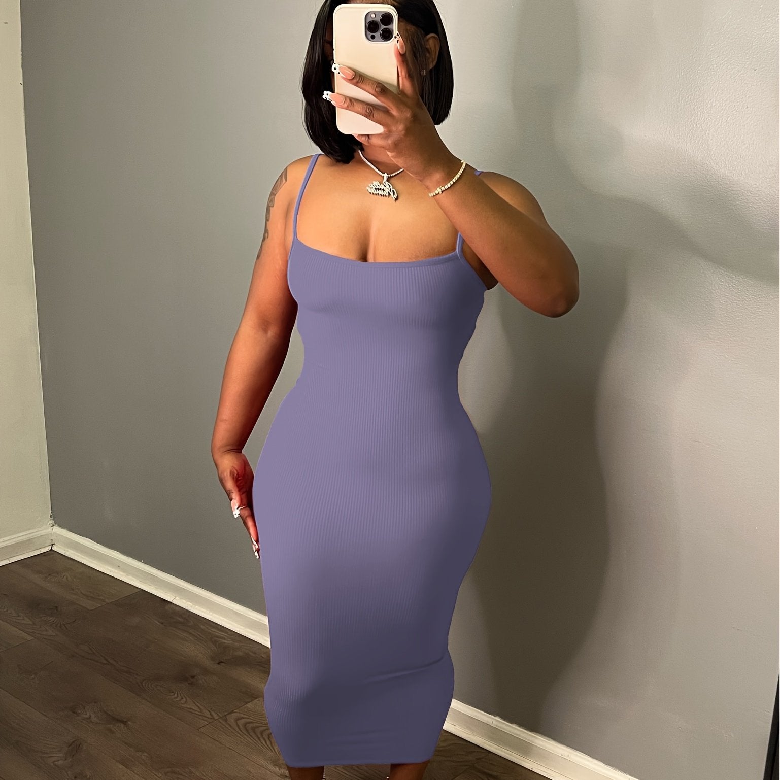 Women'S Casual Slip Dress Sleeveless Bodycon Dresses Ribbed Maxi Sundress Basic Party Club Dress