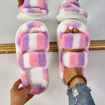 [Customer Favorite] Chic Women's Plush Slippers - Colorful, Non-Slip EVA Sole, Cozy Indoor Shoes for Comfort & Style