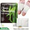 30pcs Natural Bamboo Deep Cleansing Foot Patch, Adhesive Foot Pads with Ginger Powder for Foot Care After Bath When Sleep Warm and Relax