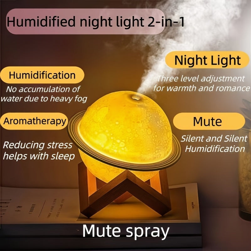 1pc Star-Shaped USB Humidifier with Mist Output, Silent Operation, 3-Level Adjustable Warmth, Aromatherapy, Reduces Stress & Helps Sleep, Decorative Plastic Air Atomizer with Ambient Night Light, Humidifier for Bedroom