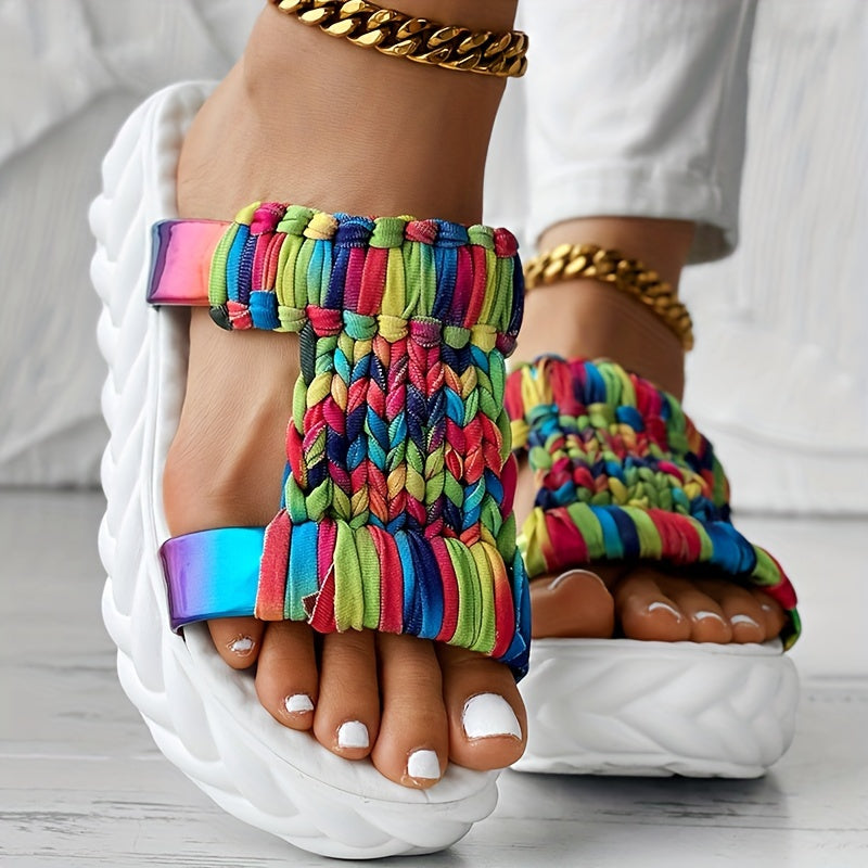 Braided Cutout Round Toe Casual Slippers