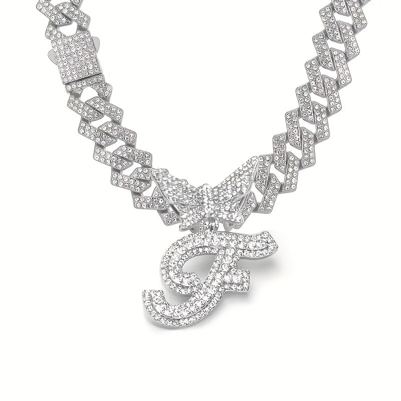 Women's Elegant Butterfly Necklace - Zinc Alloy, Rhinestones Mosaic, Synthetic Stones | Perfect Jewelry Gift | Christmas Jewelry