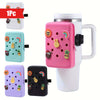 1pc Silicone Water Bottle Bag With 5 Random Stickers, Water Bottle Pouch For Quencher Adventure 40oz And Stanley IceFlow 20oz