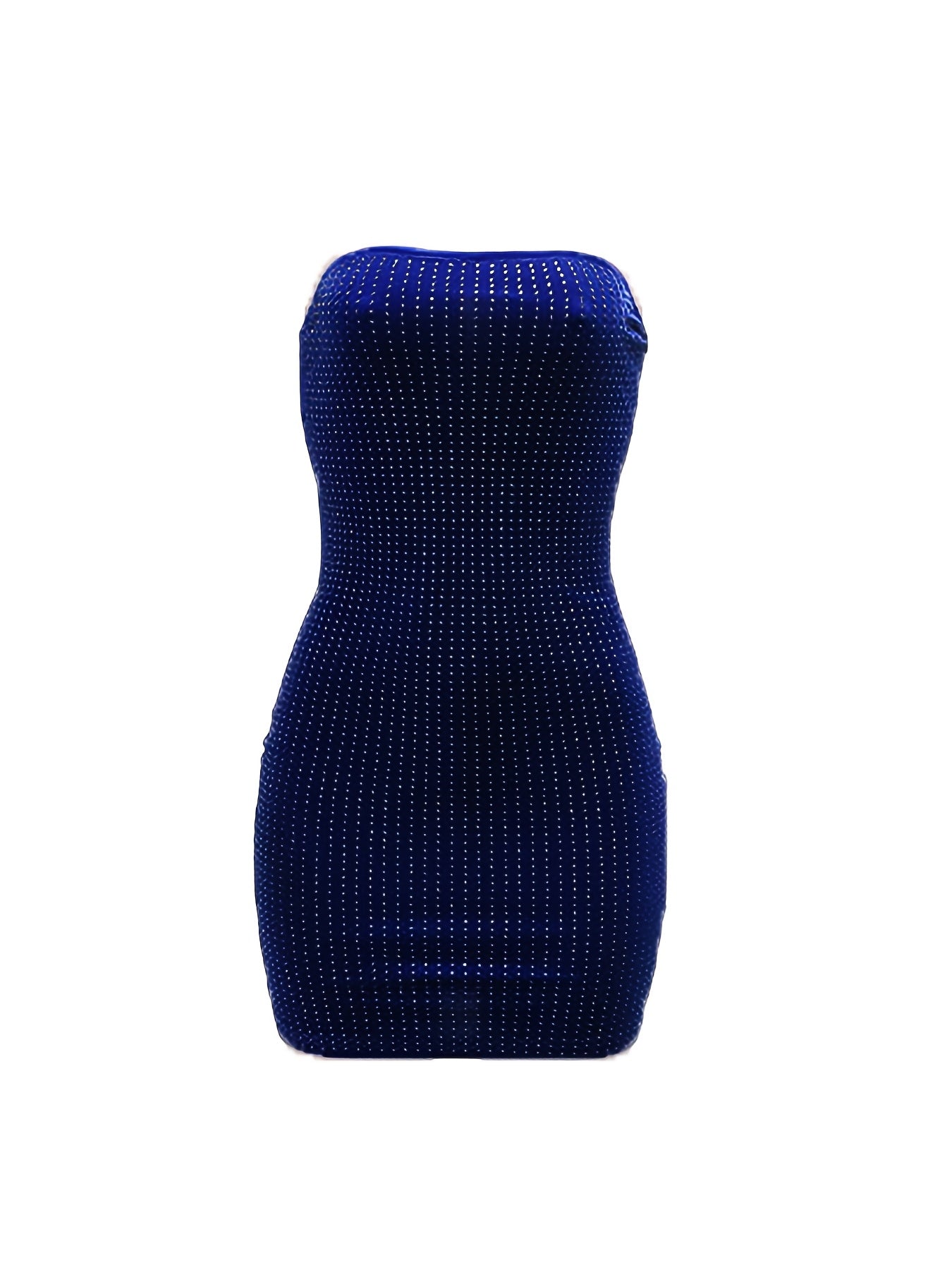 Shiny Rhinestone Fitted Strapless Dress