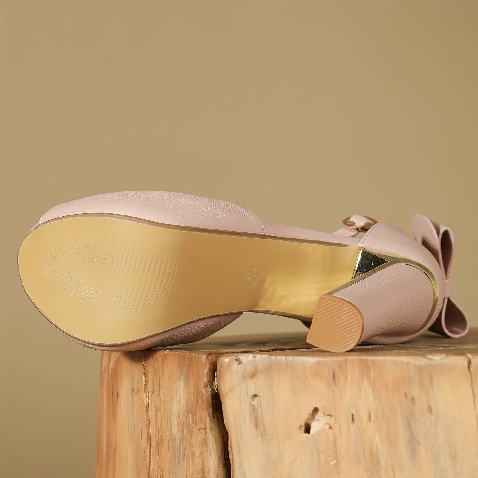 Elegant Pink Faux Cover Wedge Heels with Bowknot - Summer Fashion High Heels, Peep Toe, Ankle Strap, Block Heel, Platform, Open Toe, Rubber Sole, Fashionable Women'S Footwea