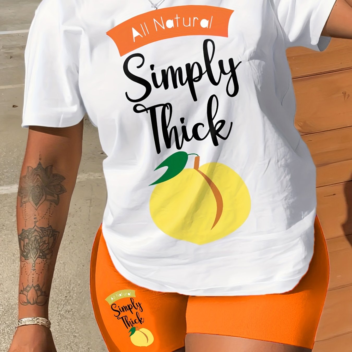 Amazon Independent Station Printed Casual Two-Piece Set of Shorts and T-shirts for Women in Spring and Summer N8008S39