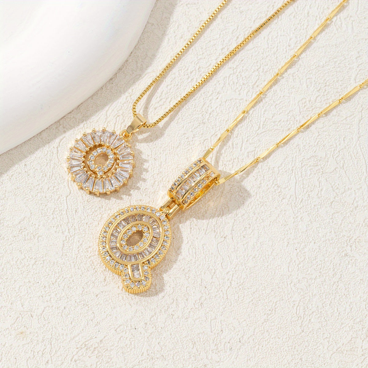 2 Packages of Initial Pendant Necklace, Letter Necklace with Adjustable 17 "-19" Chain, Valentine'S Day Gift, Suitable for Ladies And Girls
