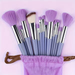 13pcs Nylon Bristle Makeup Brush Set with ABS Handle, Allergy-Free, Unscented, Multi-Use for Foundation, Eyebrow, Concealer, Eyeshadow, Travel & Daily Makeup, Includes Storage Bag