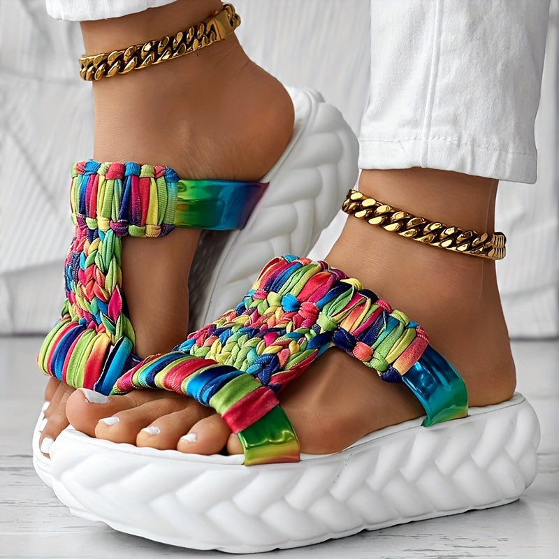Braided Cutout Round Toe Casual Slippers