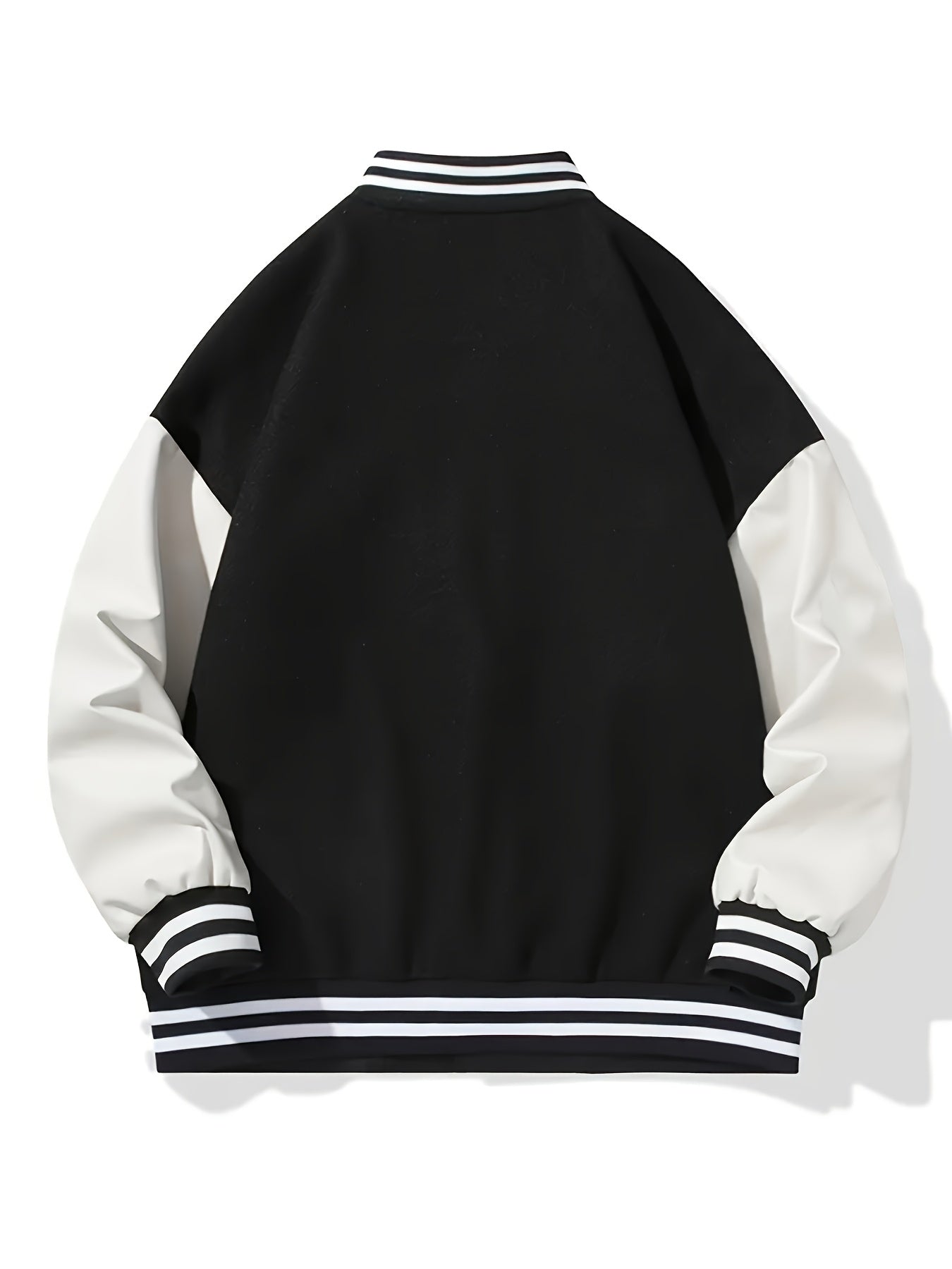 Women'S Casual Fall/Winter Polyester Baseball Collar Knit Jacket with Alphabet Pattern
