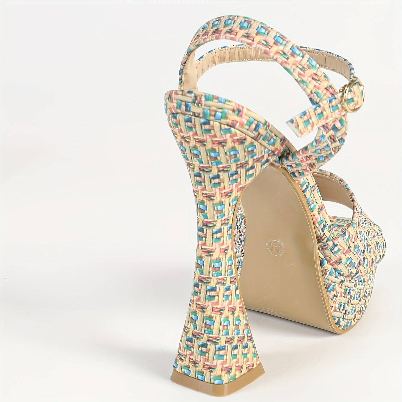 New Summer Fashion High Heels Sexy Fish Mouth Shoes with Skirt Matching Versatile Thick Heel Sandals