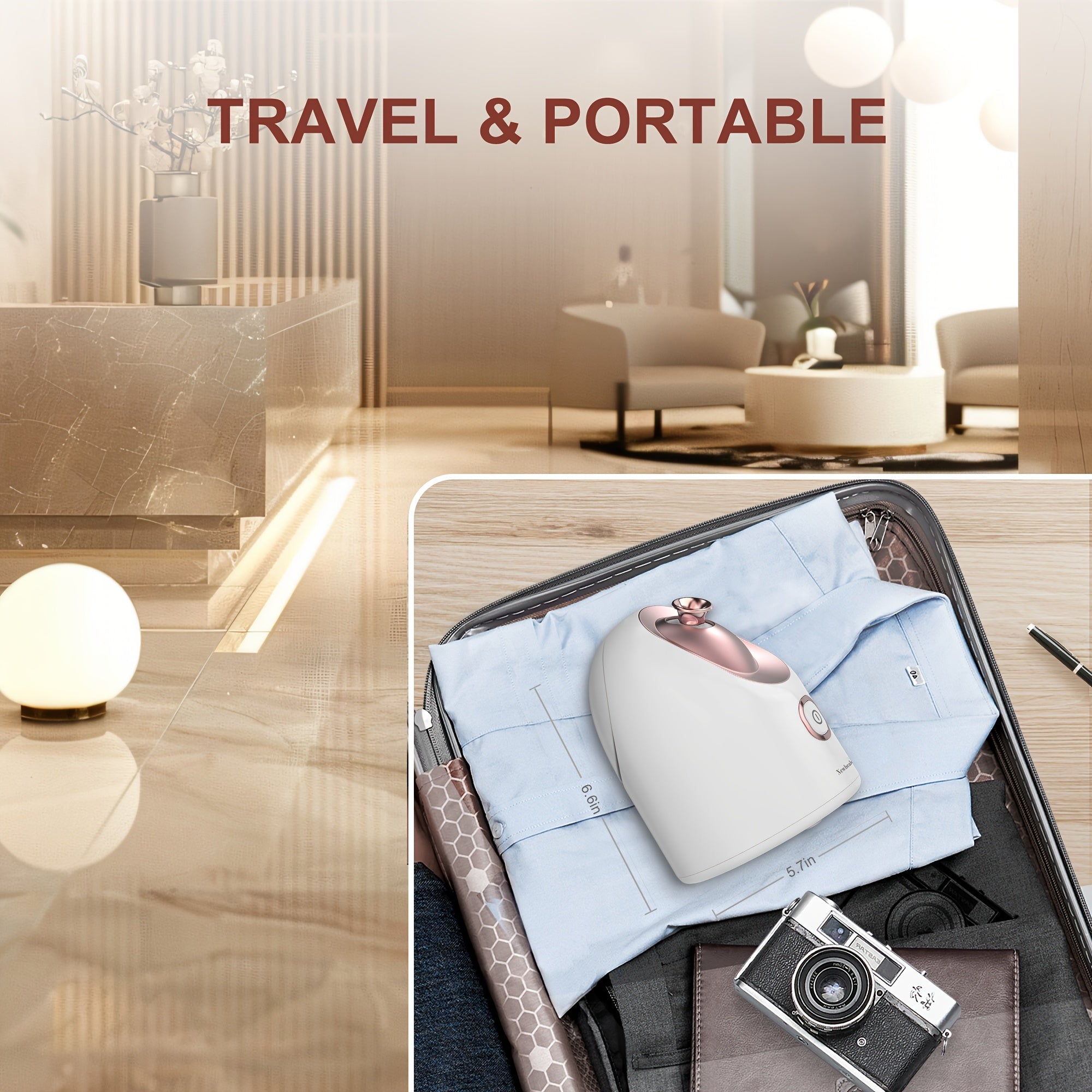 Portable Facial Steamer, Deep Hydrating And Moisturizing Spray, Hot Mist Facial Spa Humidifier, Face Hydration Device, Deep Moisturizing, Facial Skincare Sprayer, Easy And Convenient Spa Experience