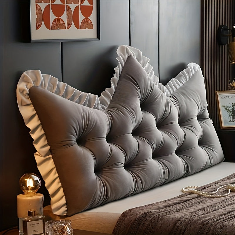[Ruffled Cushion] Tufted Backrest Pillow | Hand Washable | Knitted Polyester | Comfortable Home Decor | Elegant Style | Ruffled Cushion