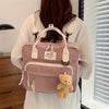 Ins Retro Campus Waterproof School Bag, Cute Girl Multi-function Shoulder Bag, Female Student Adjustable Messenger Bag
