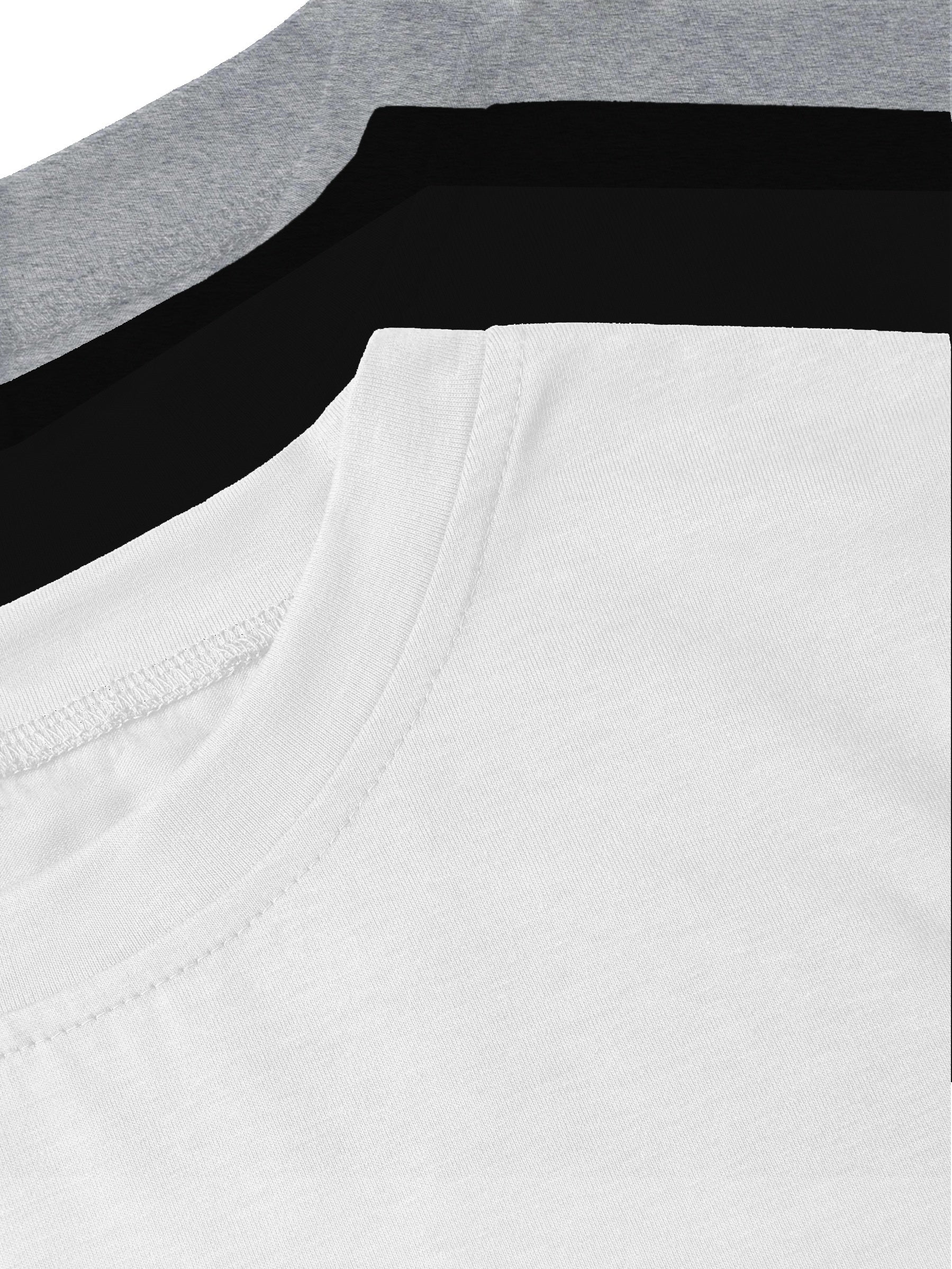 [3 Packs Crew Neck T-Shirt] 3 Packs Letter Print Crew Neck T-Shirt, Casual Short Sleeve T-Shirt For Spring & Summer, Women's Clothing