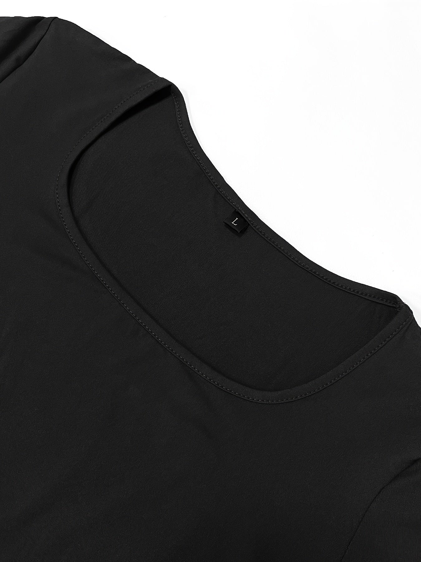 [Sexy Autumn Dress] Ultra-Long Women's Autumn Dress - Form-Fitting, A-Line Silhouette, Long Sleeves, Square Neckline, And a Sexy, Tailored Fit