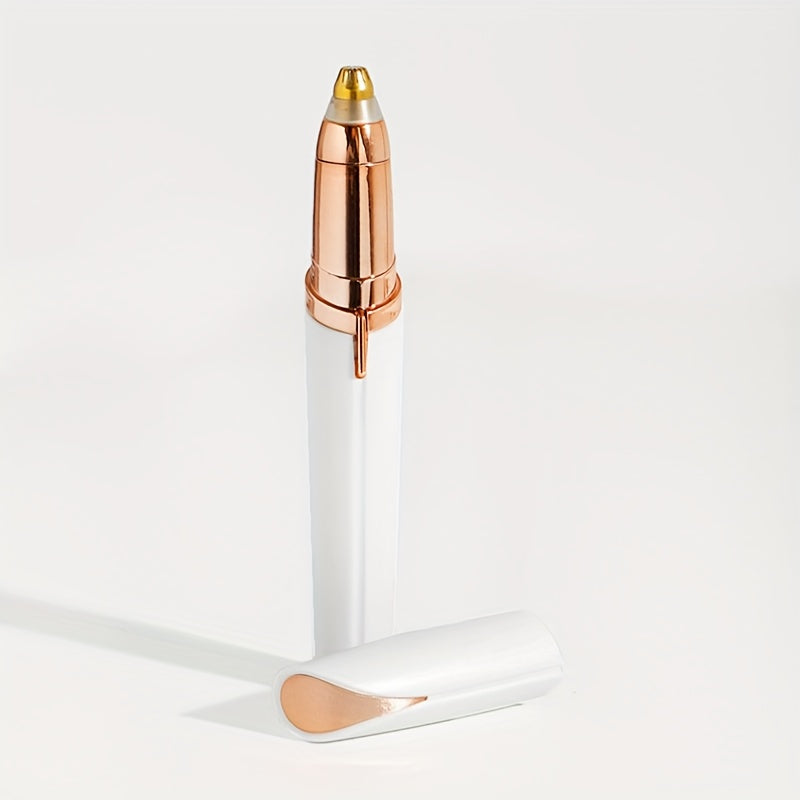 Electric Eyebrow Trimmer, Automatic, USB Charging, Rechargeable Lithium Battery 60mAh, Unscented, Abs Material, with Eyebrow Knife and Shaper (or Blade) for Women, Unisex Body Hair Remover