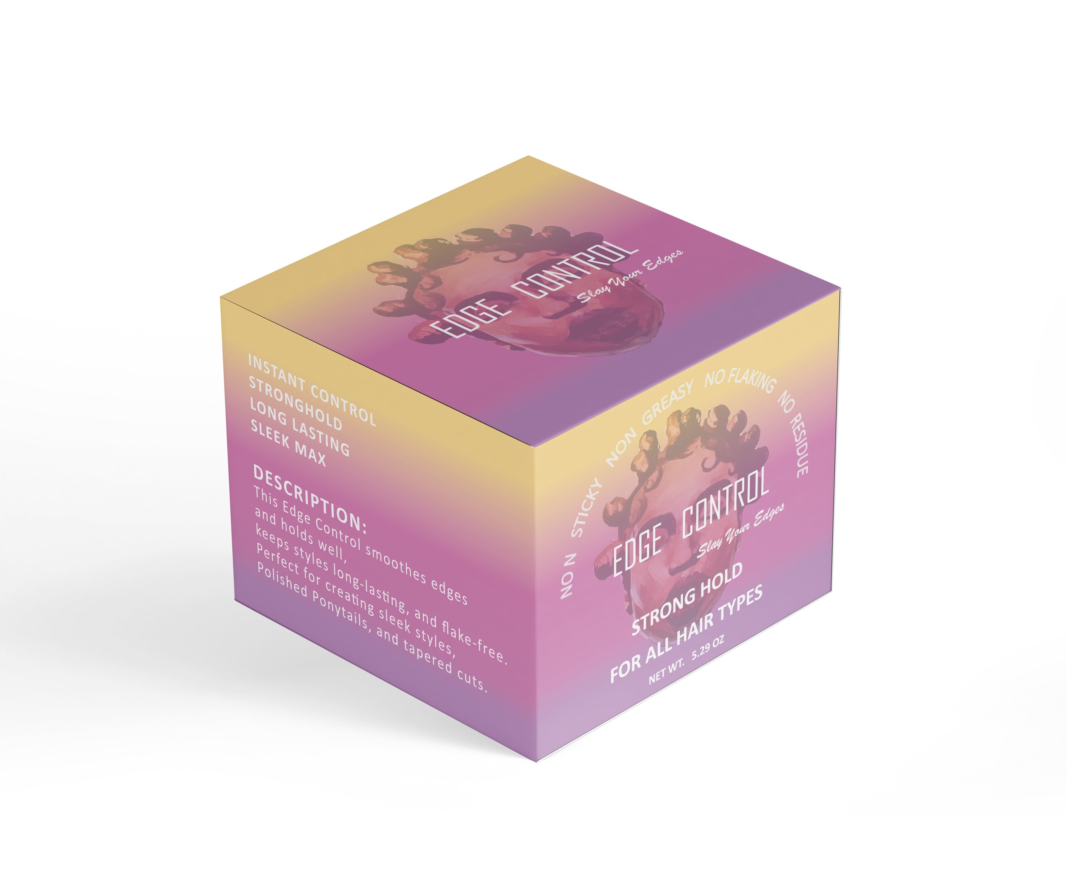 Edge Control Strong Hold Hair Non-Greasy Slay Edge Smoother Hair Styling Wax