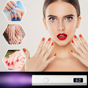 FEIYBA Portable Mini Handheld Nail Lamp with Digital Display - Fast Gel Curing, Wireless, Easy to Carry, Ideal for Home Salons & Travel, USB Rechargeable, Lithium Battery, Oil-Free Nail Care, Portable Nail Lamp|Cylindrical La