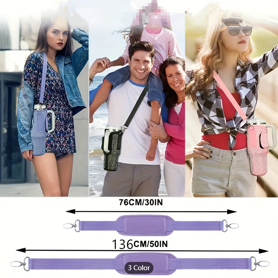 Shiny Diamond Water Bottle Carrying Bag for 40 Oz (About 1134.0 G), Neoprene Water Bottle Bag with Adjustable Shoulder Strap, Suitable for Cup Accessories to Meet Travel