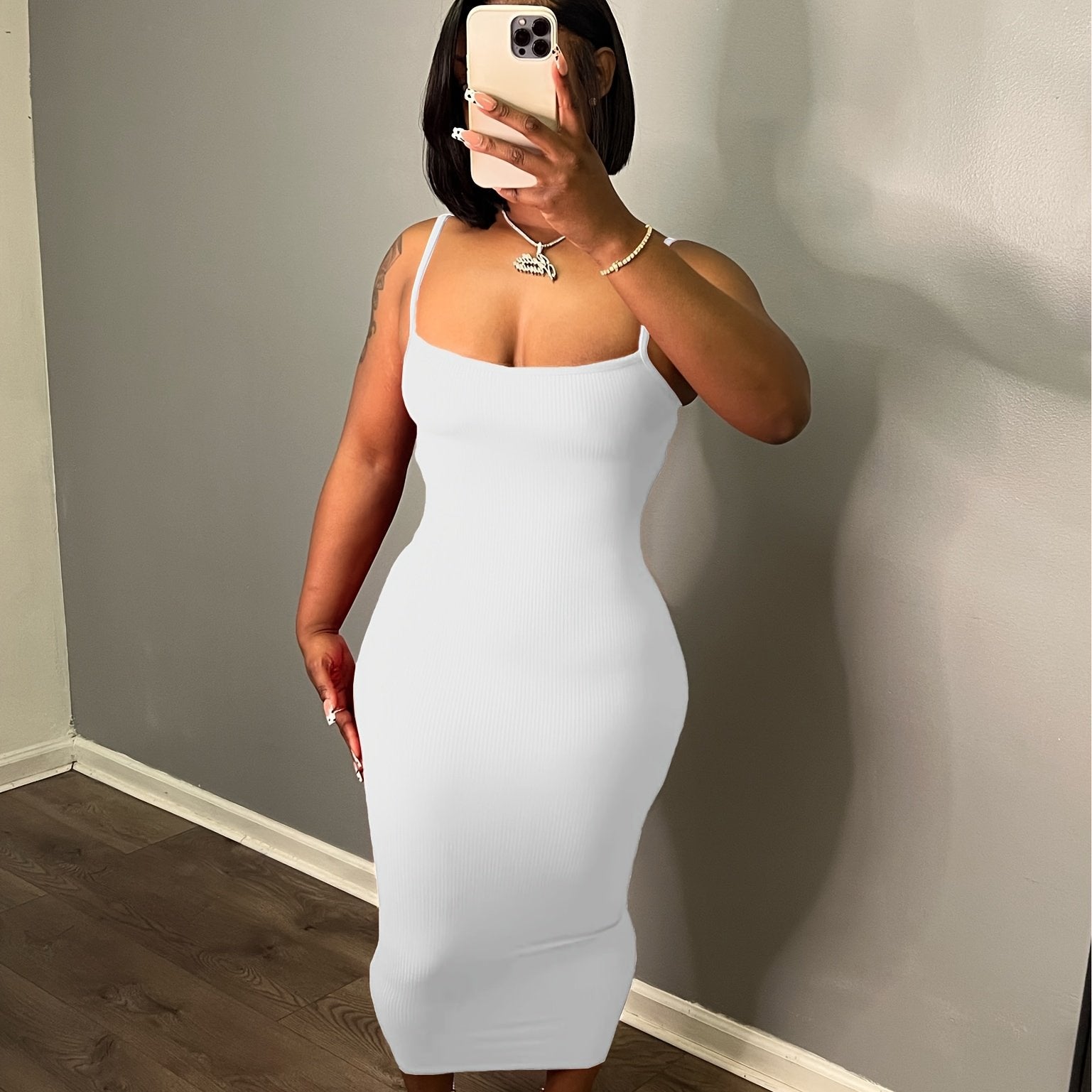 Women'S Casual Slip Dress Sleeveless Bodycon Dresses Ribbed Maxi Sundress Basic Party Club Dress