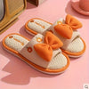 High Quality Women's Indoor Slippers with Bow and Cartoon Thick Sole, High-end Fashion Home Slippers