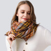 European And American Autumn And Winter 48 Plaid Square Scarf Shawl