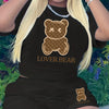 Two-piece Set, Cartoon Bear Print Crew Neck Short Sleeve T-shirt & Slim Shorts Outfits, Women's Casual Clothing