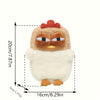 1pc Cartoon Chicken Plush Crossbody Phone Messenger Bag - Polyester, Animal Print, Soft, Lightweight, Detachable Strap, Zip Closure, Versatile Fashion Accessory for Women
