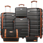 Luggage Suitcase Sets with Expandable Duffle Bags and Cosmetic Case Travel Set, Hardshell Lightweight Carry on and Checked Luggage with Spinner Wheels and TSA Lock