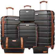 Luggage Suitcase Sets with Expandable Duffle Bags and Cosmetic Case Travel Set, Hardshell Lightweight Carry on and Checked Luggage with Spinner Wheels and TSA Lock